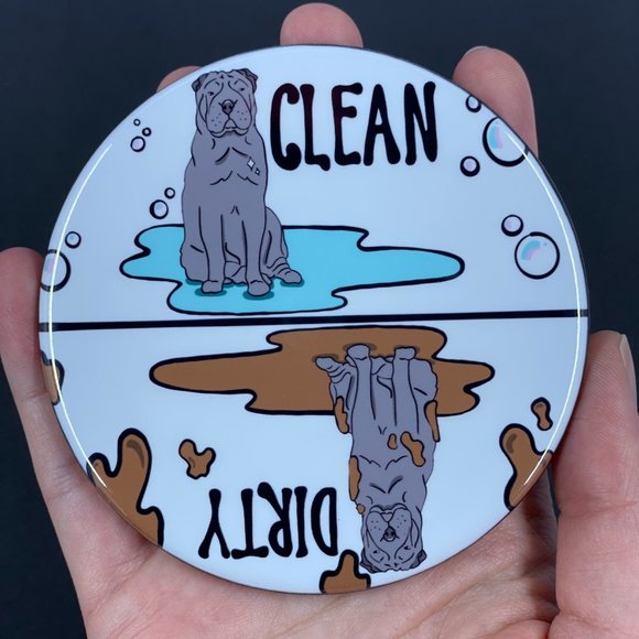 Blue Shar Pei Dog Dishwasher Magnet Kitchen Decor - Picture 2 of 3